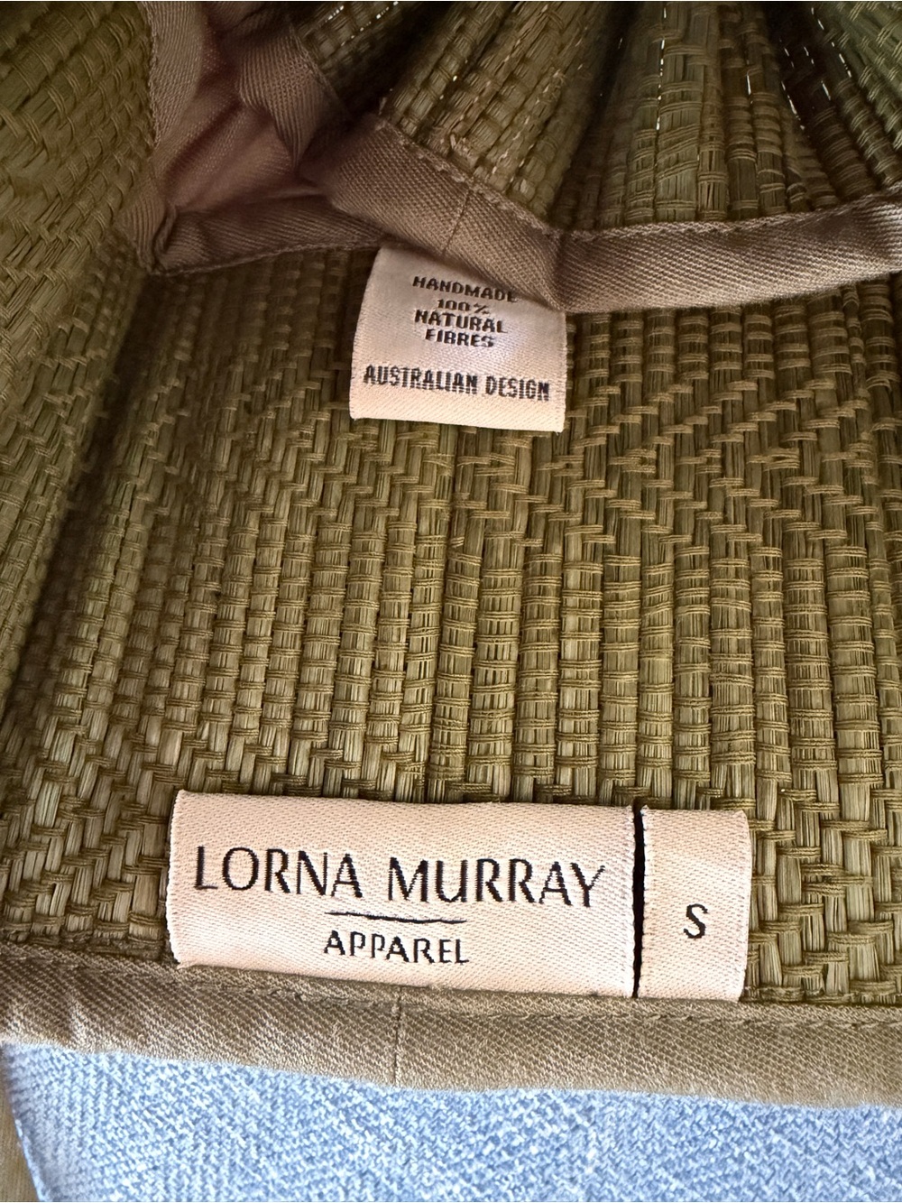 Lorna Murray straw sun hat olive green - small - Picture 2 of 8